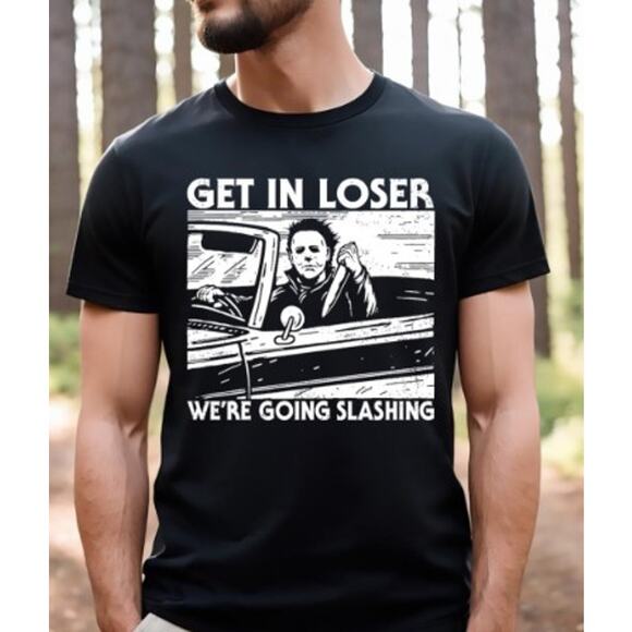 Halloween Get In Loser We’re Going Slashing Short Sleeve T-Shirt XL - Picture 1 of 8
